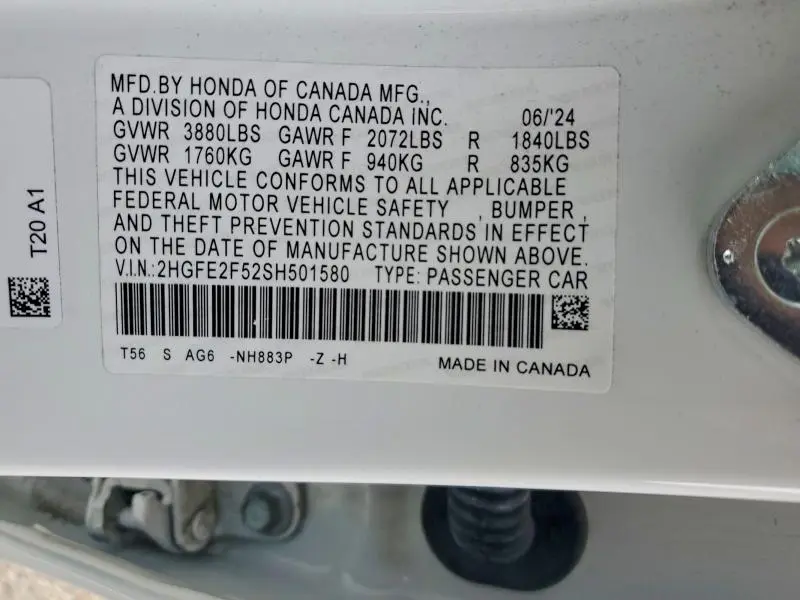 2025 HONDA CIVIC SPORT  