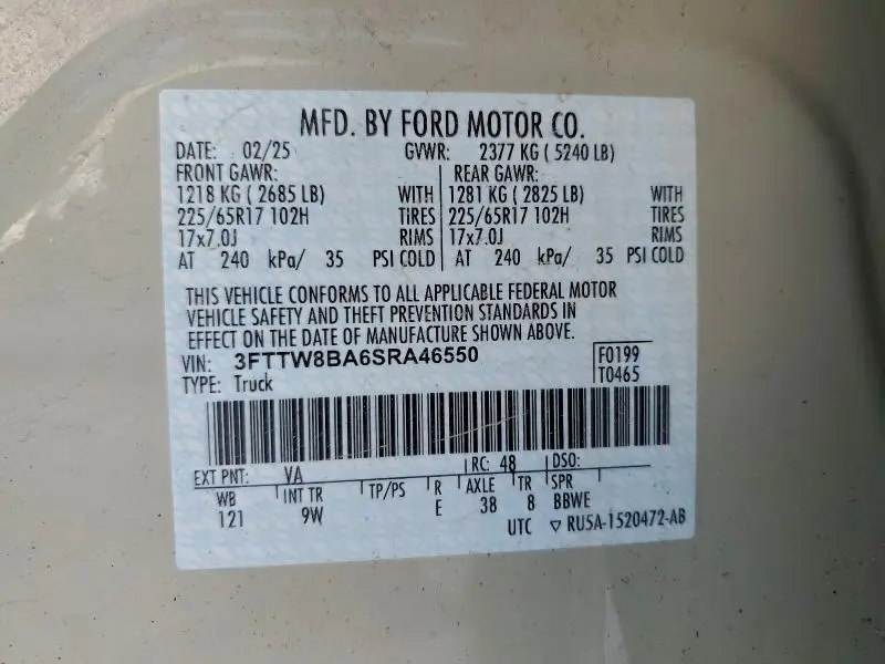 2025 FORD MAVERICK XL  