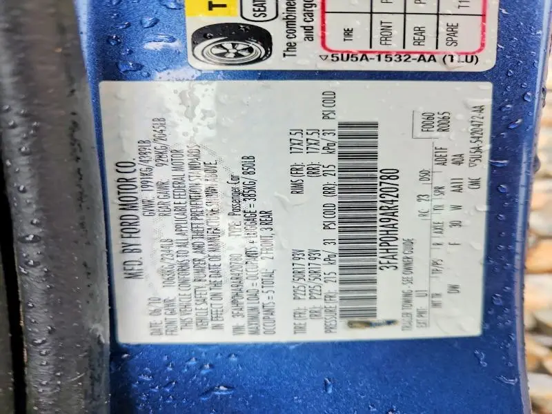 2010 FORD FUSION SE  