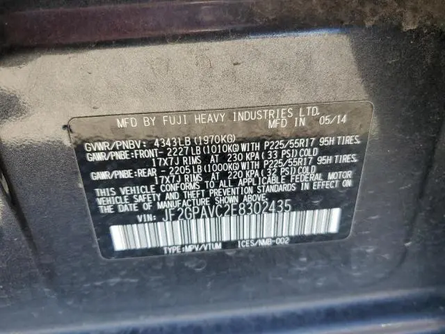 2014 SUBARU XV CROSSTREK 2.0 PREMIUM  