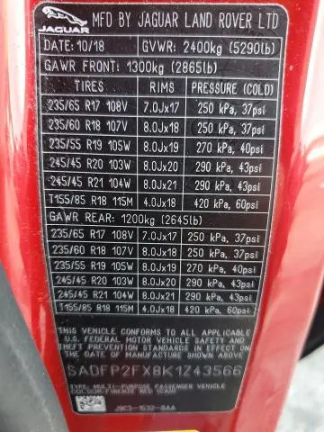 2019 JAGUAR E-PACE SE  