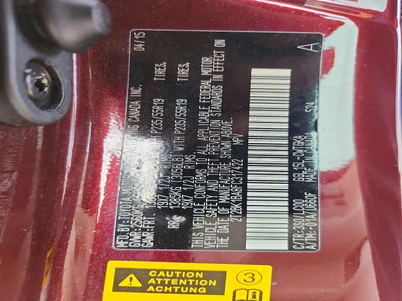 2015 LEXUS RX 350 BASE  