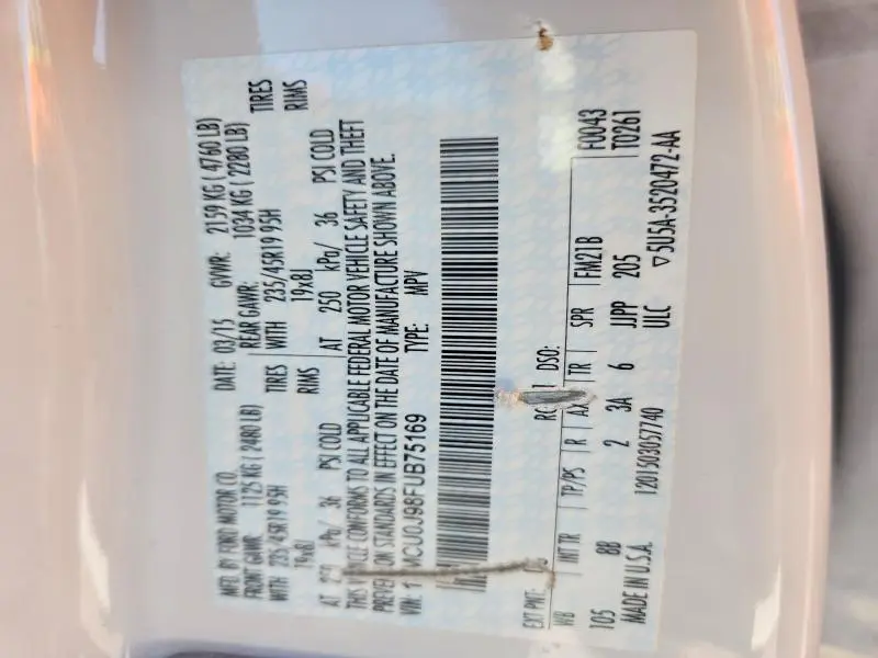 2015 FORD ESCAPE TITANIUM  