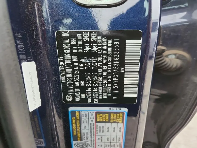 2017 KIA SORENTO LX V6  