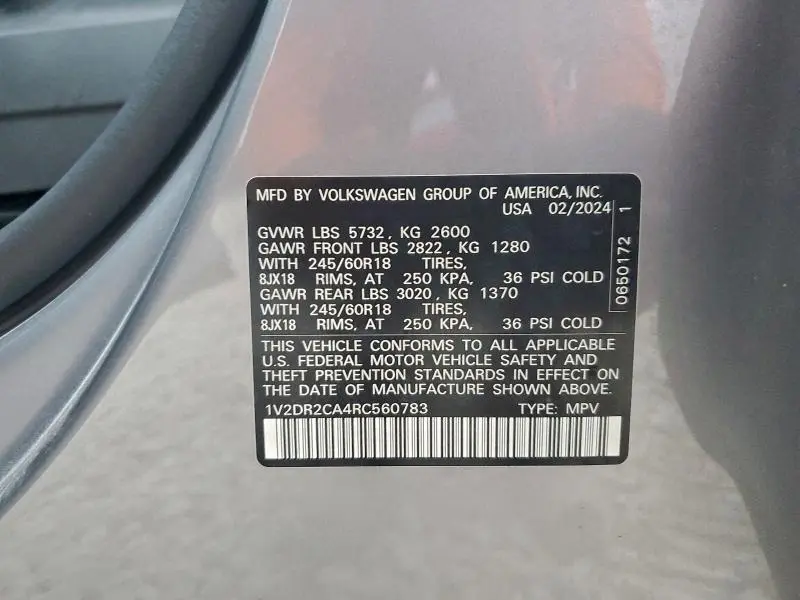 2024 VOLKSWAGEN ATLAS SE  