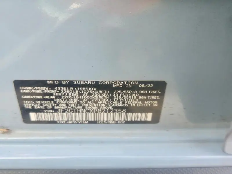 2023 SUBARU CROSSTREK LIMITED  