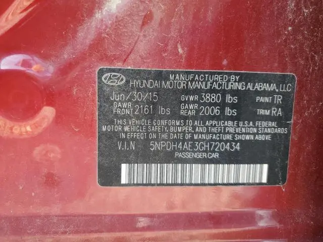 2016 HYUNDAI ELANTRA SE  