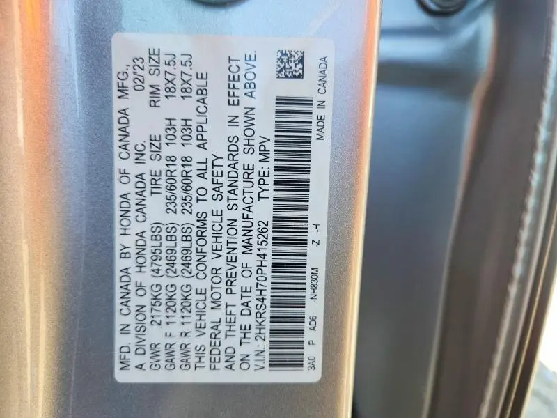 2023 HONDA CR-V EXL  