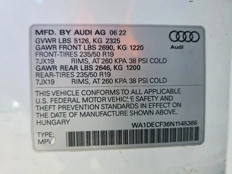 2022 AUDI Q3 PREMIUM S LINE 45  