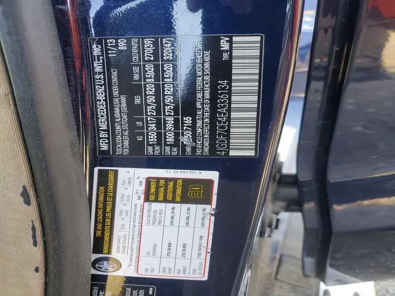 2014 MERCEDES-BENZ GL 450 4MATIC  