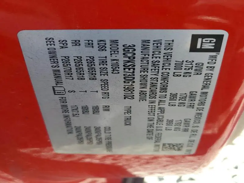 2013 CHEVROLET SILVERADO K1500 LT  