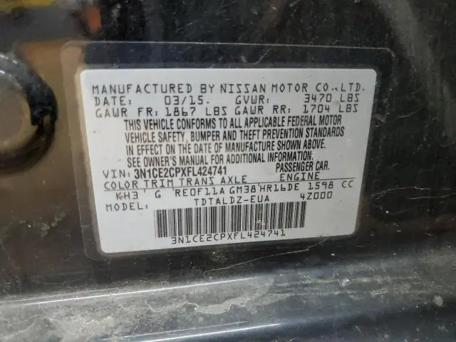 2015 NISSAN VERSA NOTE S  