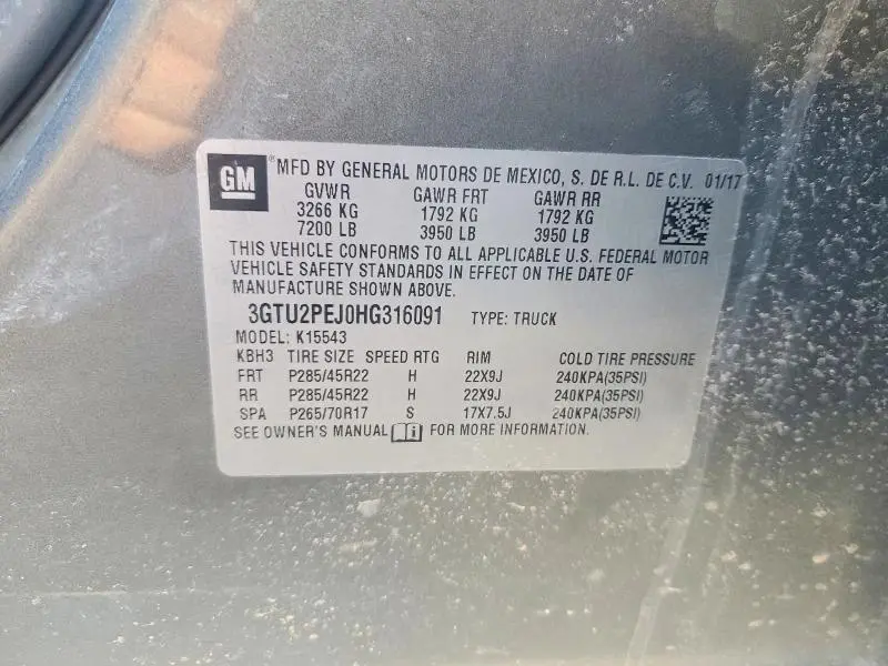 2017 GMC SIERRA K1500 DENALI  