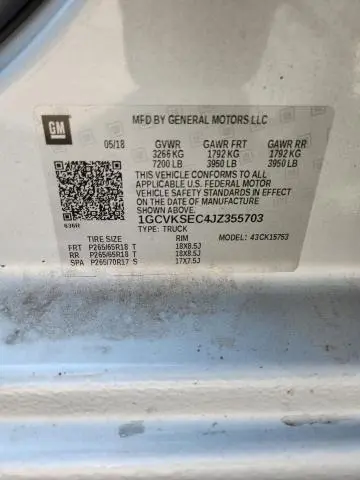 2018 CHEVROLET SILVERADO K1500 LTZ  