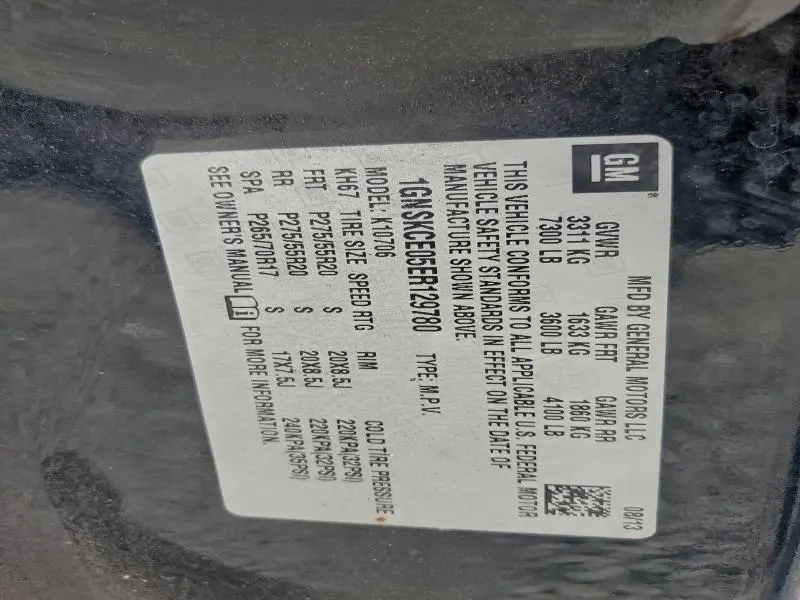 2014 CHEVROLET TAHOE K1500 LTZ  