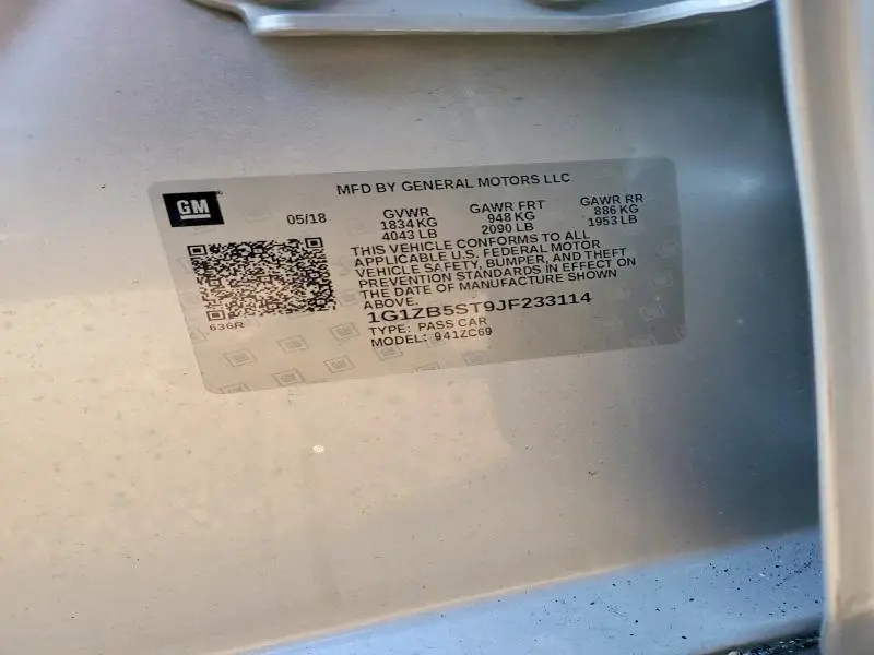 2018 CHEVROLET MALIBU LS  