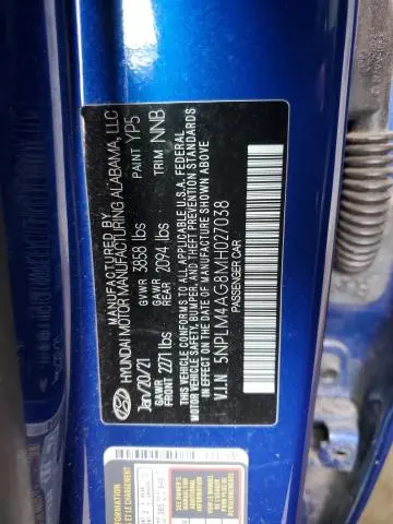 2021 HYUNDAI ELANTRA SEL