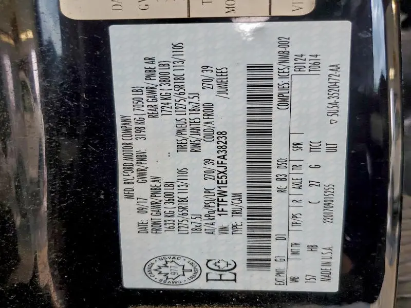 2018 FORD F150 SUPERCREW  