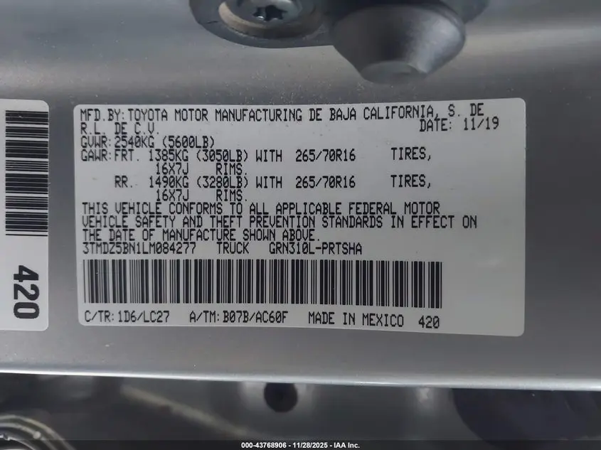 2020 TOYOTA TACOMA TRD OFF-ROAD