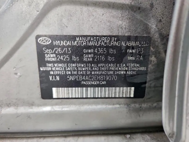 2014 HYUNDAI SONATA GLS  