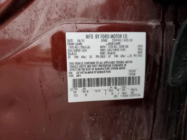 2015 FORD EDGE TITANIUM  