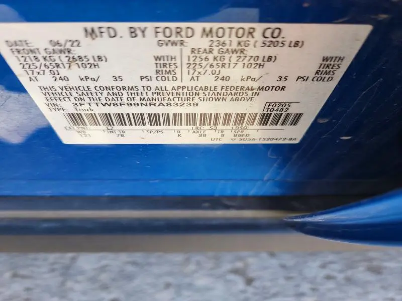 2022 FORD MAVERICK XL  