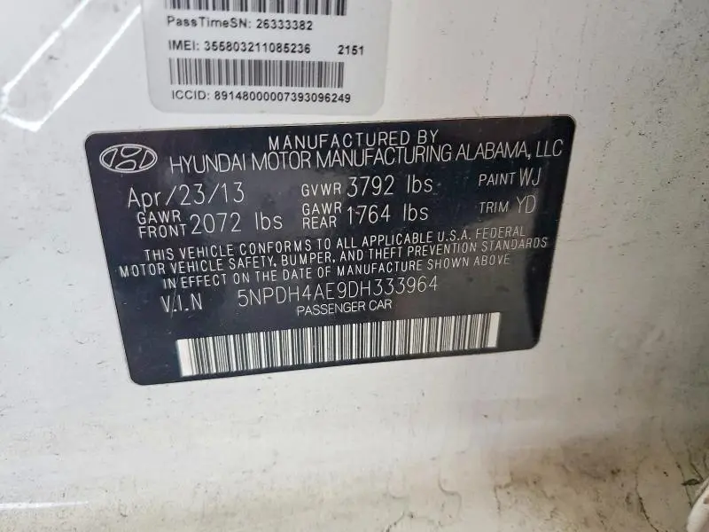 2013 HYUNDAI ELANTRA GLS  