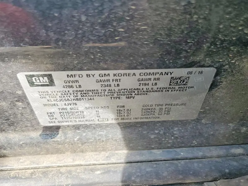 2017 BUICK ENCORE ESSENCE  
