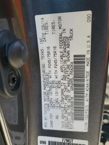 2015 TOYOTA TACOMA DOUBLE CAB PRERUNNER  