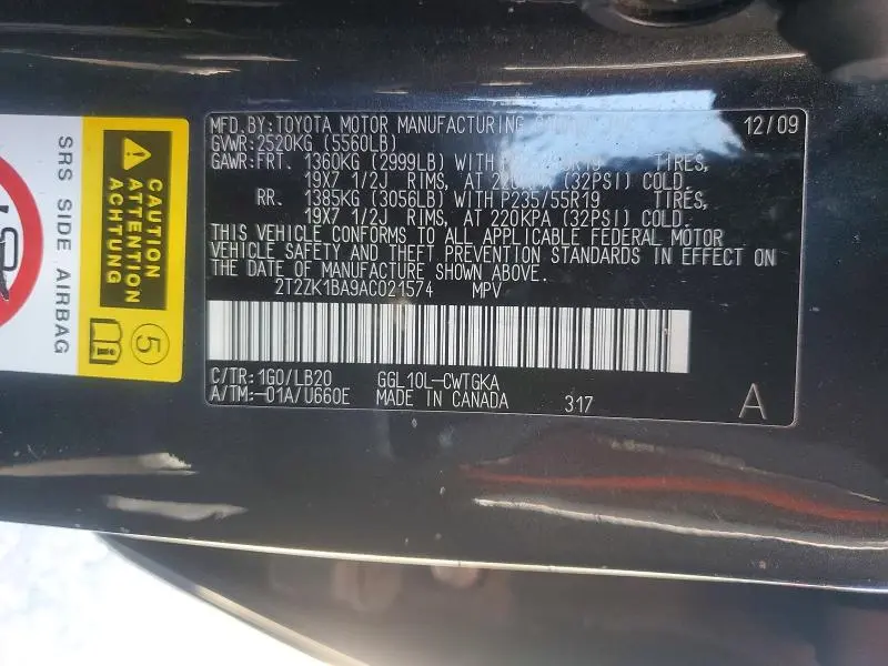 2010 LEXUS RX 350  
