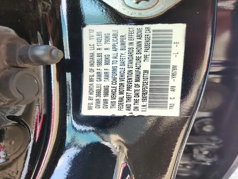 2012 HONDA CIVIC LX  
