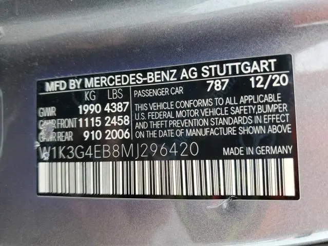 2021 MERCEDES-BENZ A 220  