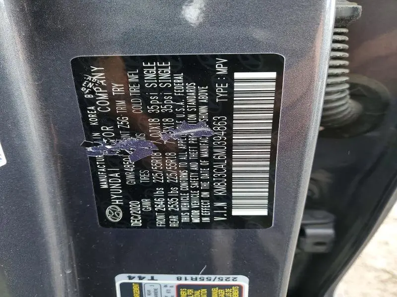 2021 HYUNDAI TUCSON LIMITED  