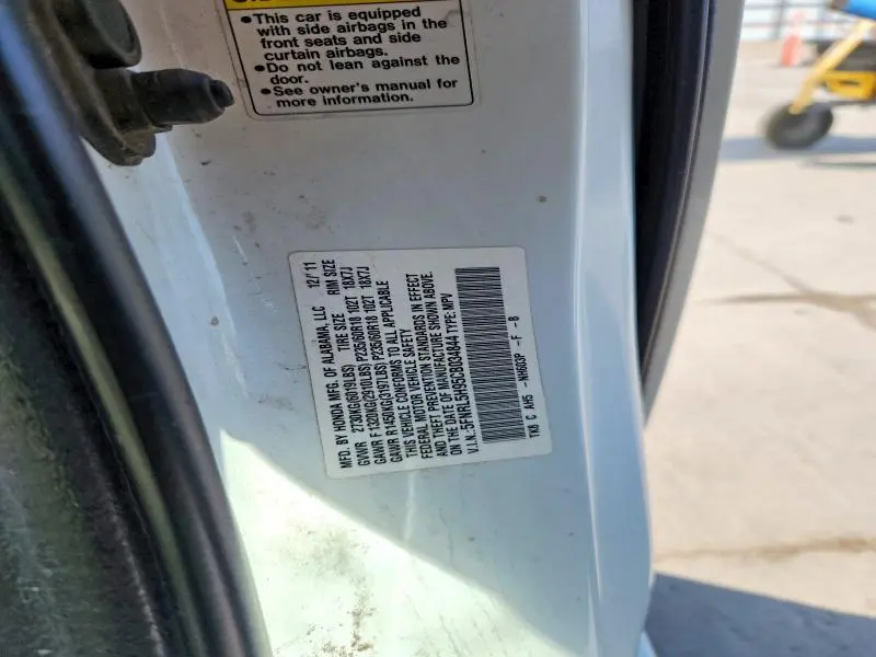2012 HONDA ODYSSEY TOURING  