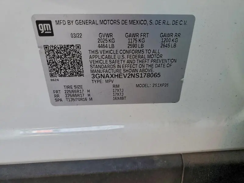 2022 CHEVROLET EQUINOX LS  