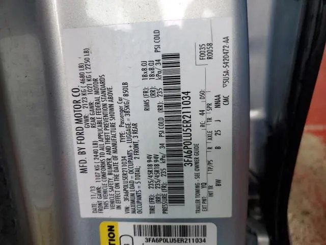 2014 FORD FUSION SE HYBRID  