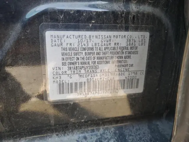 2018 NISSAN SENTRA S  