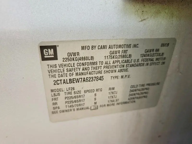 2010 GMC TERRAIN SLE  