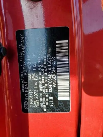 2013 HYUNDAI VELOSTER TURBO