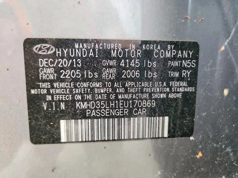 2014 HYUNDAI ELANTRA GT BASE  