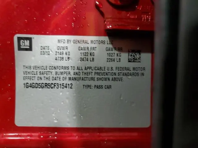 2012 BUICK LACROSSE PREMIUM  