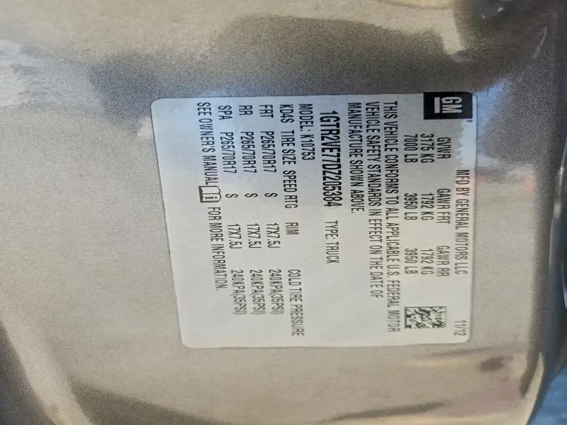 2013 GMC SIERRA K1500 SLE  