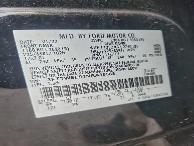 2022 FORD MAVERICK XL  