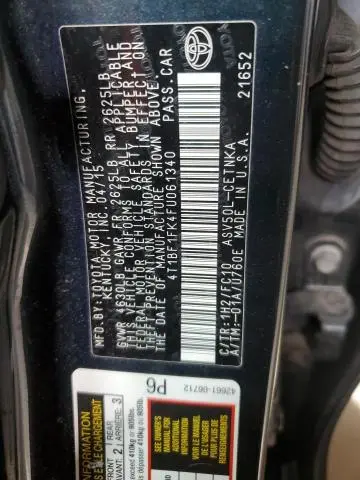 2015 TOYOTA CAMRY LE