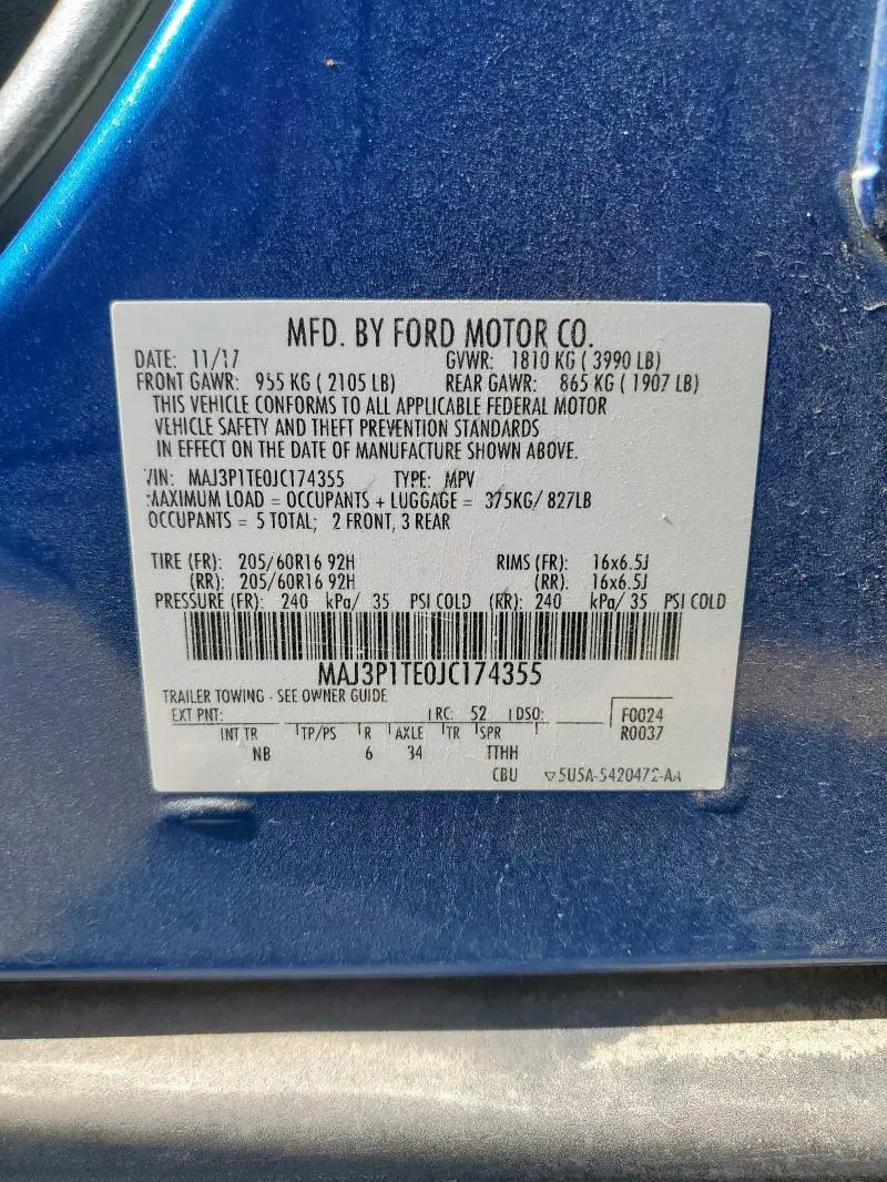 2018 FORD ECOSPORT SE  