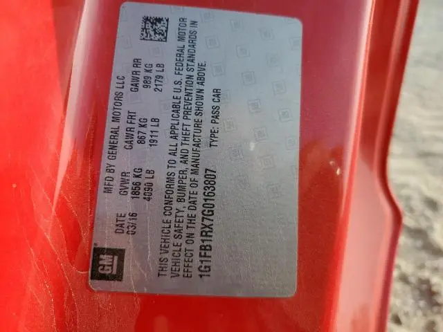 2016 CHEVROLET CAMARO LT  