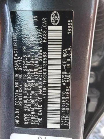 2012 TOYOTA CAMRY BASE