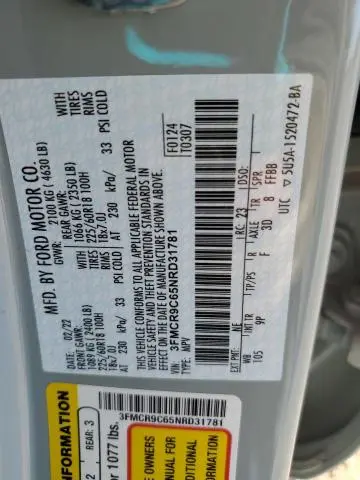 2022 FORD BRONCO SPORT OUTER BANKS  