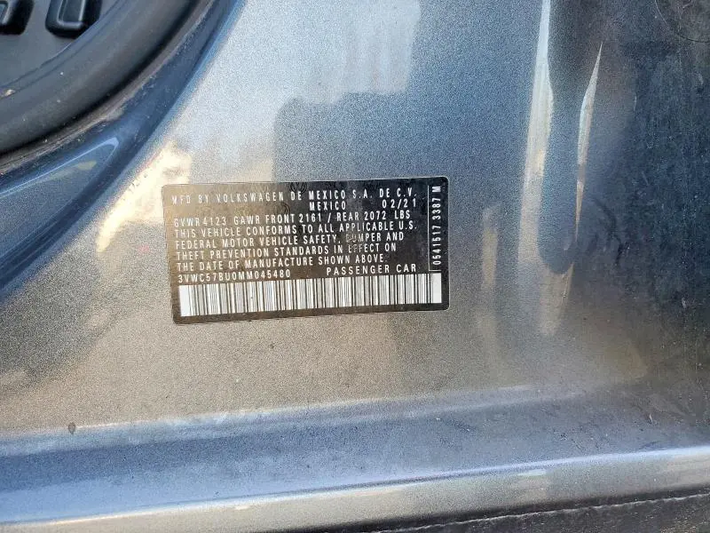 2021 VOLKSWAGEN JETTA S  