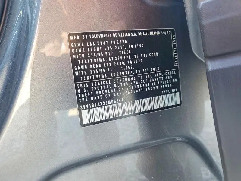 2018 VOLKSWAGEN TIGUAN S  